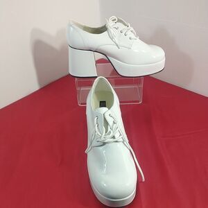 Funsasma/Pleaser mens medium fits men SZ 12 white platform shoes